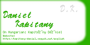 daniel kapitany business card